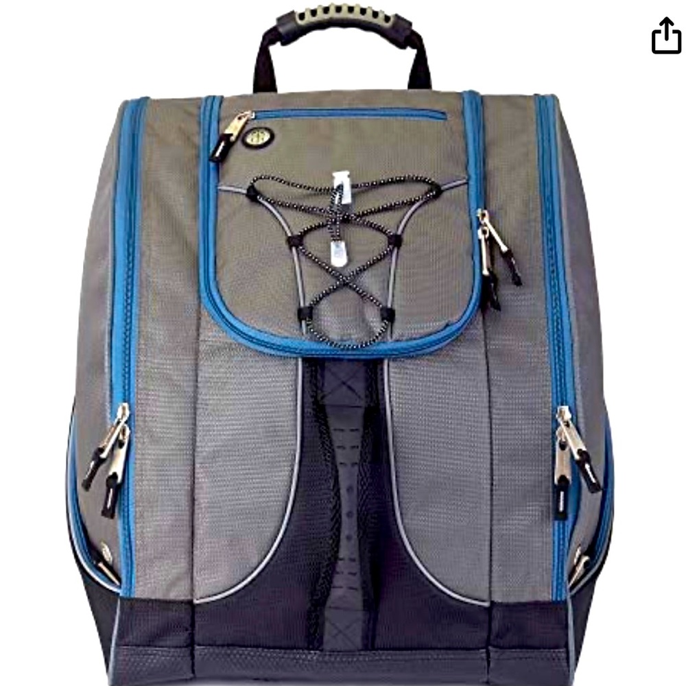 Athalon Everything Boot Bag/Backpack Ski-Snowboard bag in all black, NWOT.